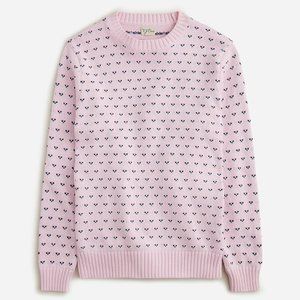NWT J Crew Heritage Cotton Pink Sweater in Bird's Eye Stitch (Various Sizes)